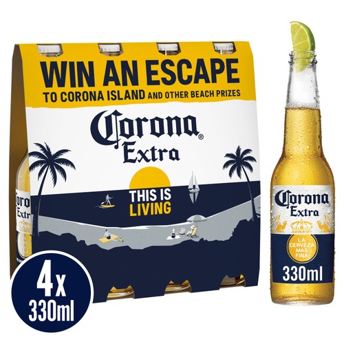 Corona Extra Premium Lager Beer Bottles 4 x 330ml