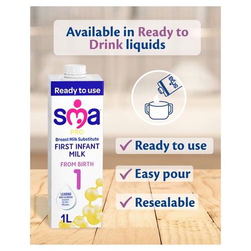 SMA PRO First Baby Milk Liquid Ready To Feed