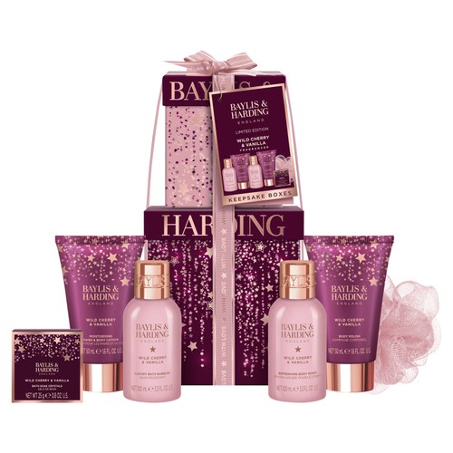 Baylis & Harding Wild Cherry & Vanilla Luxury Pamper Present Gift Set