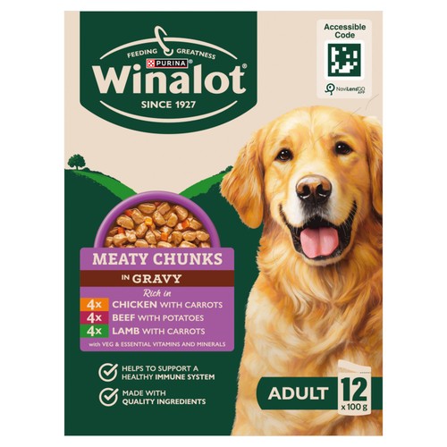 Winalot Meaty Chunks Mixed In Gravy Wet Dog Food 