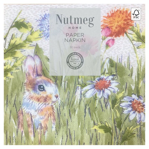 Nutmeg Home Bunny Napkins