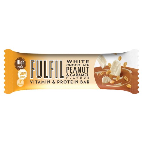 Fulfil White Chocolate Peanut & Caramel Flavour Vitamin & Protein Bar 55g