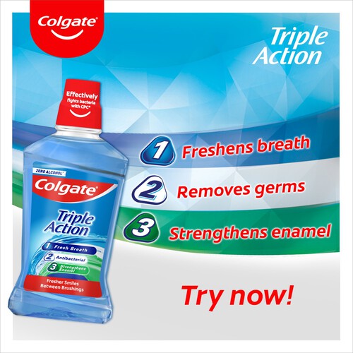 Colgate Triple Action Mouthwash Alcohol Free