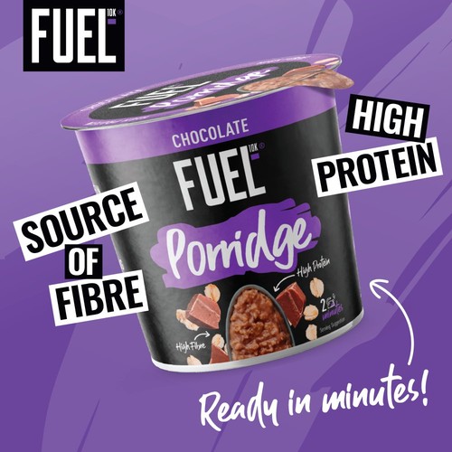 FUEL10K High Protein Chocolate Porridge Oat Cereal Pot 70g