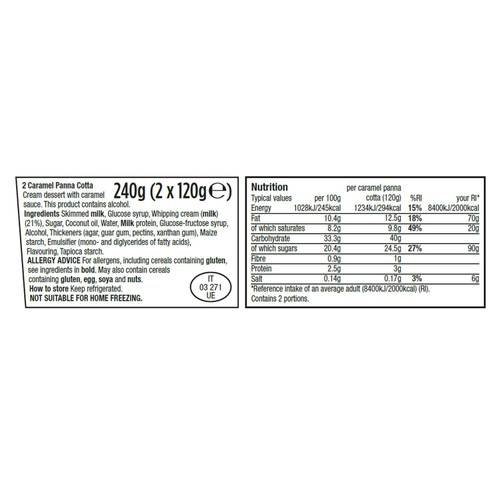 Morrisons Panna Cotta 2 x 120g