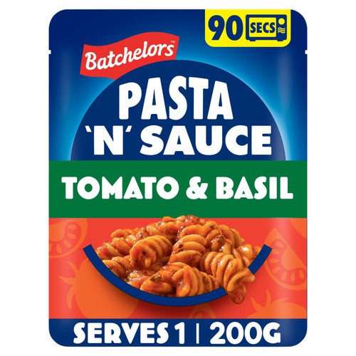 Batchelors Pasta'N'sauce Microwave Pouch Tomato And Basil 200g