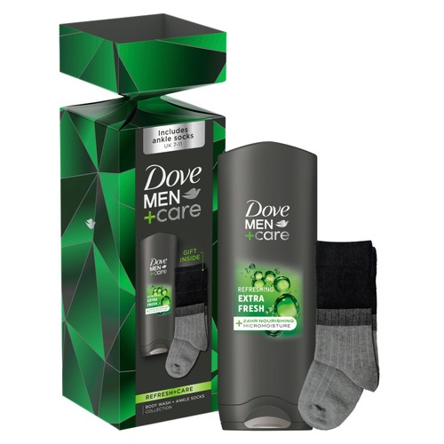 Dove Men+Care Refresh Care Body Wash & Socks Gift Set