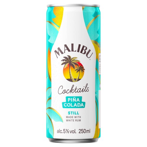 Malibu Pina Colada Pre-Mixed Cocktail Can   250ml