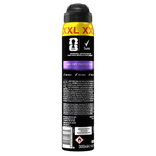 Sure Men Anti-Perspirant Aerosol Active Dry XXL 300ml