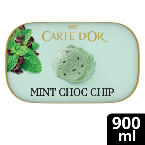 Carte D'Or Refreshing Mint Choc Chip Ice Cream Tub 900ml