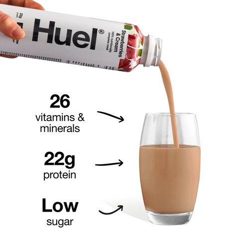 Huel Strawberries & Cream Flavour Ready-To-Drink Complete Meal