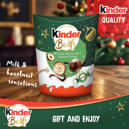 Kinder Choco Balls Milk & Hazelnut Sensations   90g