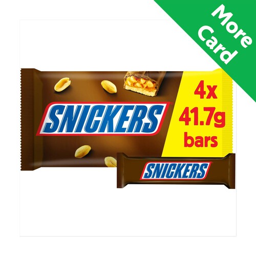 Snickers Caramel, Nougat, Peanuts & Milk Chocolate Snack Bars Multipack