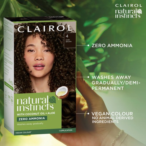 Clairol Natural Instincts Semi-Permanent Hair Dye 3 Brown Black