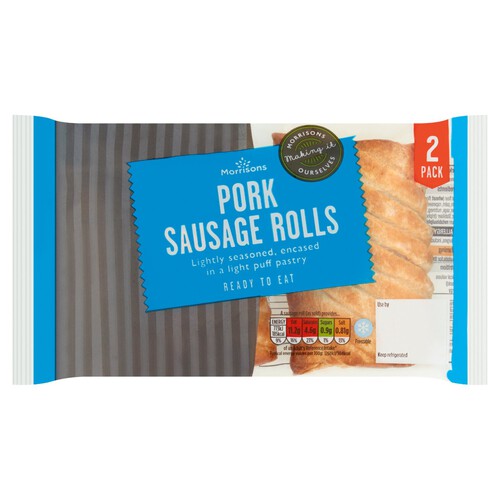 Morrisons 2 Fresh Bake Pork Sausage Rolls