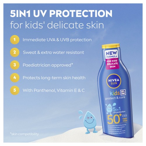 NIVEA SUN Kids Protect & Care Sun Cream Lotion SPF50+ 