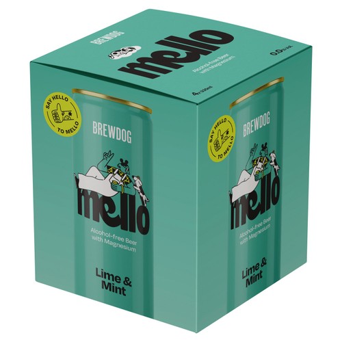 Mello Lime & Mint 4 X 330Ml