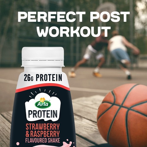 Arla Protein Strawberry and Raspberry Flavoured Milk Shake 482ml