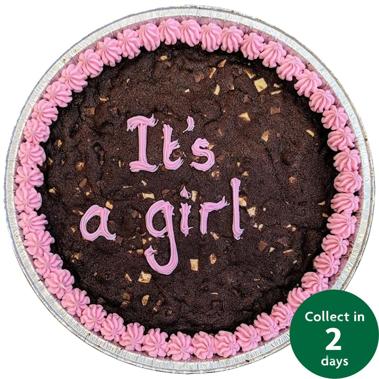 Giant 10" Triple Chocolate Cookie It's a girl (Serves 10) FTO