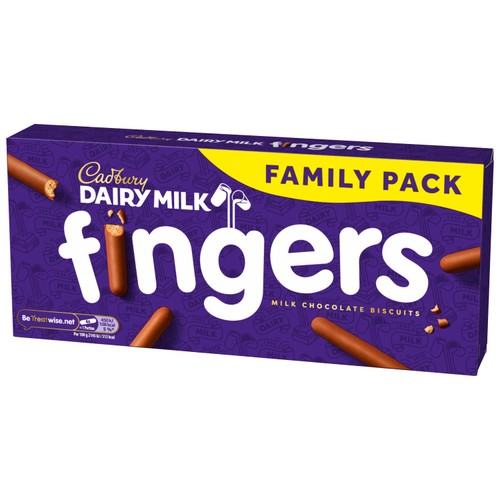 Cadbury Dairy Milk Fingers Milk Chocolate Covered Biscuits