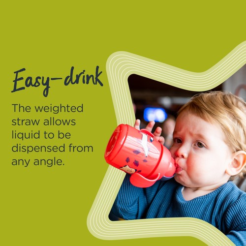 Tommee Tippee 1x Insulated Active Straw Cup, 12 Months+, Assorted Colours