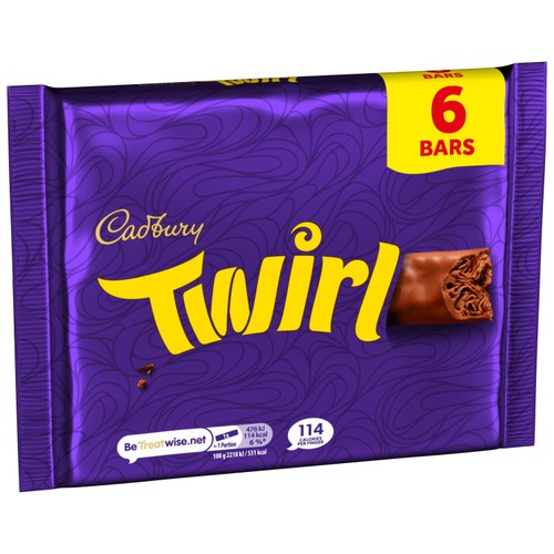 Cadbury Twirl Milk Chocolate 6 x 21.5 g Multipack