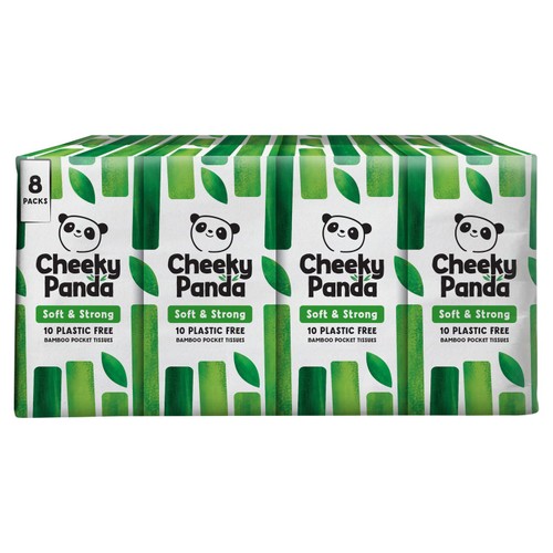 Cheeky Panda Plastic Free Bamboo Pocket Tissues (8 pack)