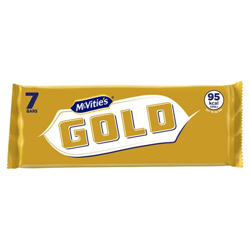 McVitie's Gold Caramel Flavour Biscuit Bars 7 Pack Multipack 