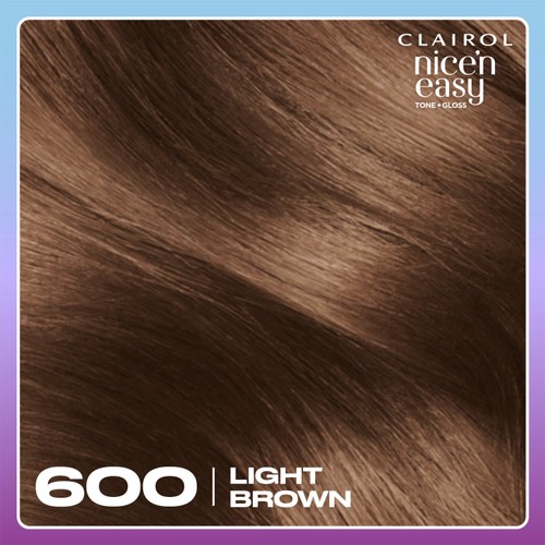 Clairol Nice'N Easy Tone+Gloss Semi Permanent Hair Dye 600/755 Light Brown
