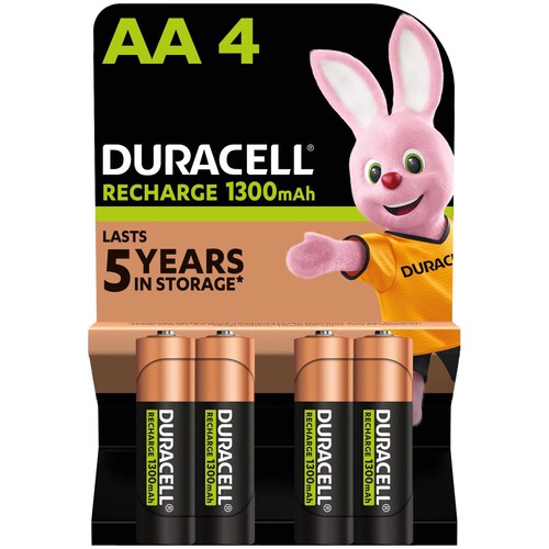 Duracell Rechargeable AA 1300mAh Batteries