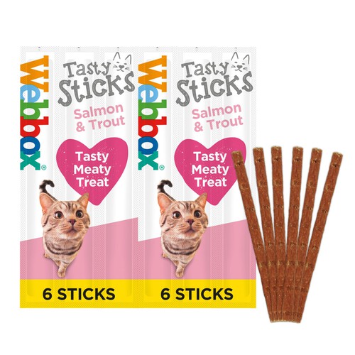 Webbox Cats Delight 6 Tasty Sticks with Salmon & Trout