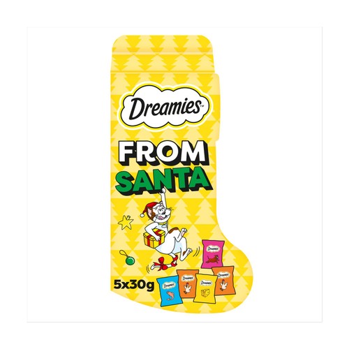 Dreamies Christmas Biscuit Stocking For Cats Mixed Treats 150g