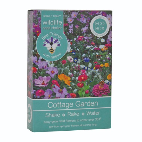 Bee Friends Cottage Garden Seed Shaker Wild Flowers Mix