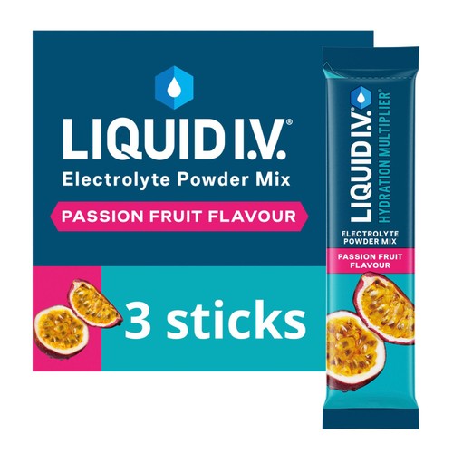 Liquid IV Hydration Electrolyte Powder Passion Fruit 3 Sachets