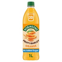 Robinsons Fruit & Barley With Vitamins No Added Sugar Orange Squash 1L