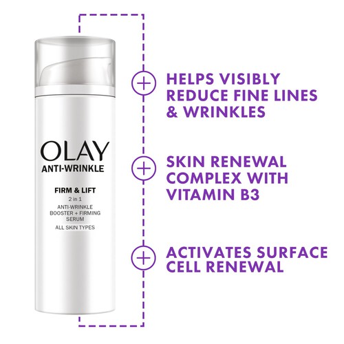 Olay Anti-Wrinkle 2 In 1 Day Moisturiser Cream & Serum