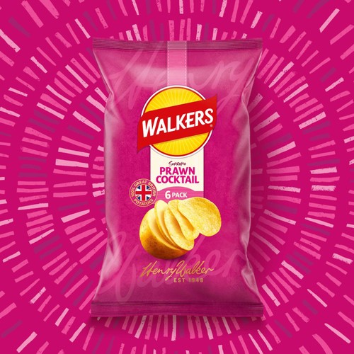 Walkers Prawn Cocktail Multipack Crisps 6x25g