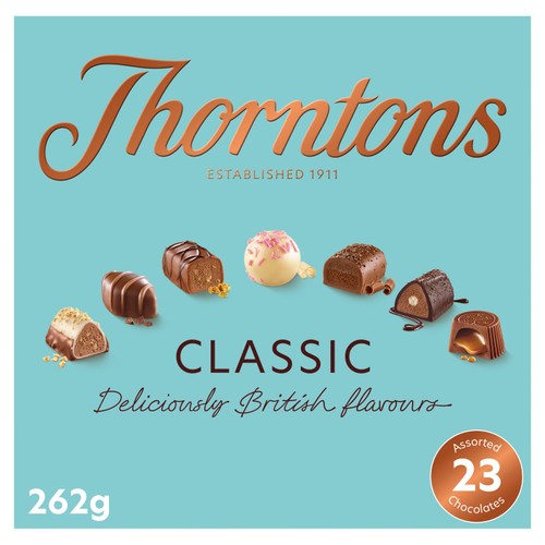 Thorntons Classic Milk, Dark, White Medium Chocolate Gift Box
