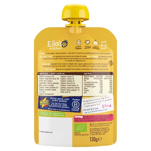 Ella's Kitchen Organic Cheesy Pie Baby Food Pouch 7+ Months