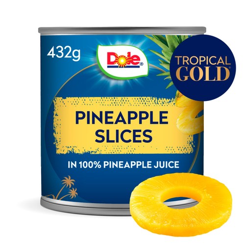 Dole Tropical Gold Pineapple Slices In Juice (432g)