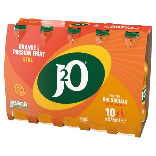 J2O Orange & Passion Fruit 10 Bottles
