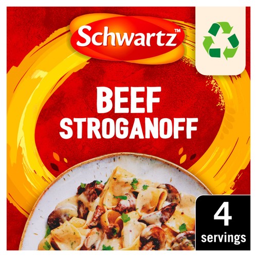 Schwartz beef stroganoff recipe mix