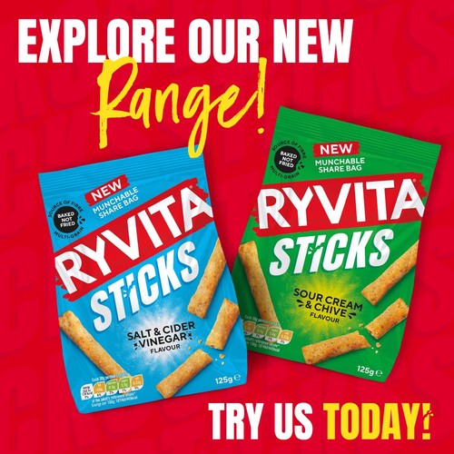 Ryvita Sticks Sea Salt & Vinegar 125g