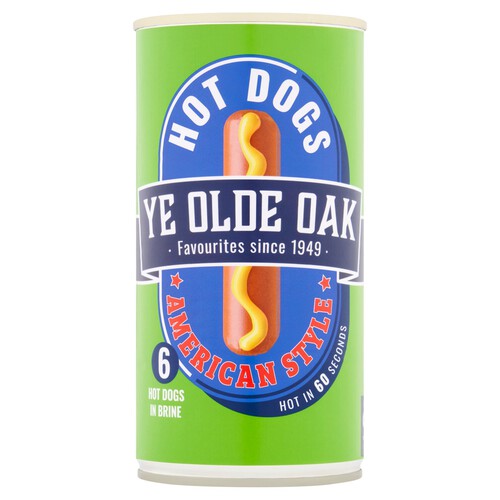 Ye Olde Oak 6 American Style Hot Dogs in Brine (560g)