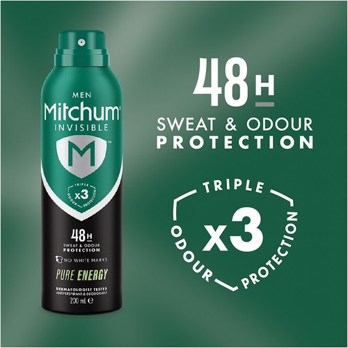 Mitchum Invisible Men Pure Energy Antiperspirant & Deodorant 