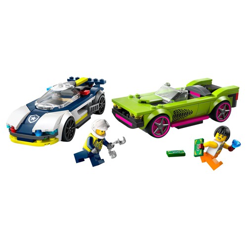 Lego City Police Car And Muscle Car Chase