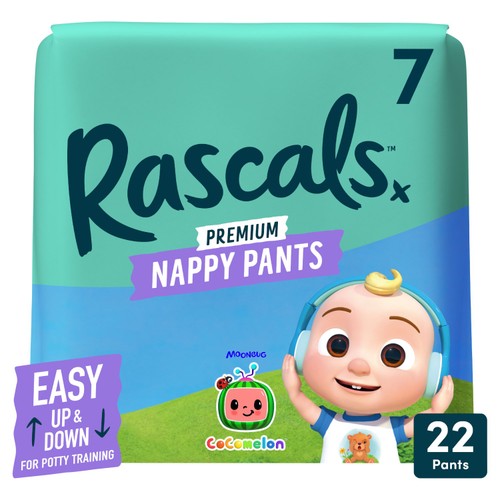 Rascals Cocomelon Size 7 Nappy Pants 