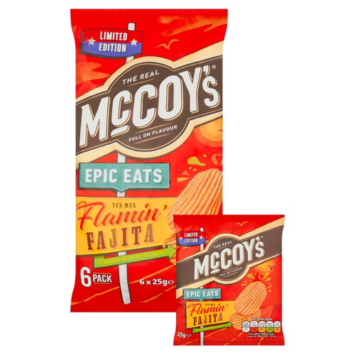 McCoy's Epic Eats Flamin' Fajita Multipack Crisps