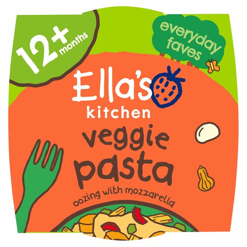 Ella's Kitchen Organic Cheesy Veg Pasta Toddler Tray Meal 12+ Months