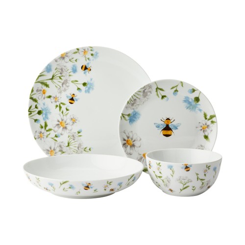 Nutmeg Home Bee Floral Dinner Plate